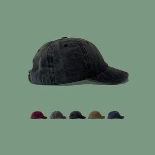 Washed Plain Baseball Cap