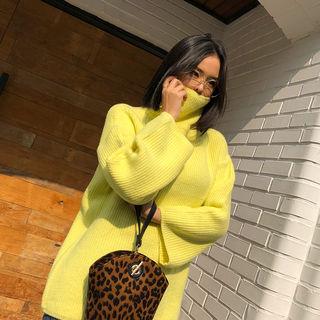 Oversized Turtle-neck Sweater In 5 Colors