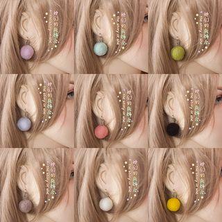 Pompom-accent Single Earring (1pc)