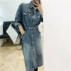 Loose-fit Over-the-knee Denim Dress