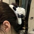 Floral Hair Claw White & Black - One Size