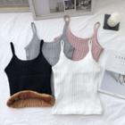 Fleece-lined Knitted Camisole Top