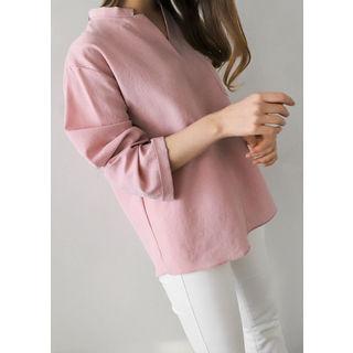 Tall Size Notched Front Shirt