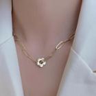 Flower Chain Necklace Gold - One Size