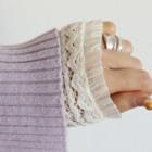 Round-neck Lace Open-knit Top