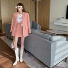 Short-sleeve Lettering T-shirt / Blazer / A-line Skirt