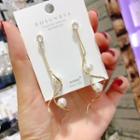 Faux Pearl Drop Earring 1 Pair - 925 Silver - One Size