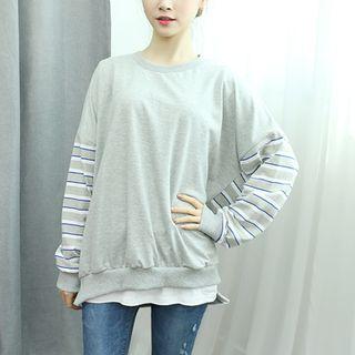 Contrast-sleeve Sweatshirt
