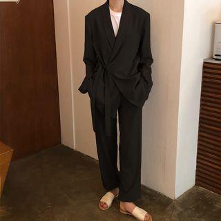 Sashed Blazer / Dress Pants