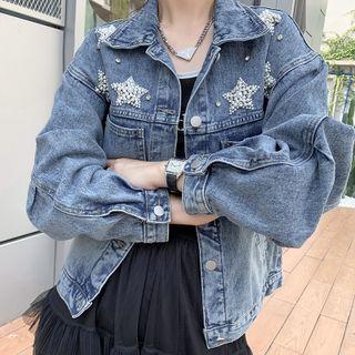 Star Accent Denim Jacket