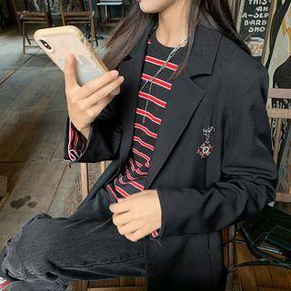 Brooch Detail Cargo Blazer