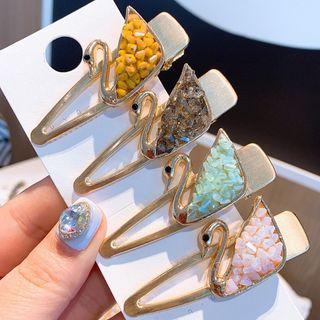Embellished Swan Hair Clip