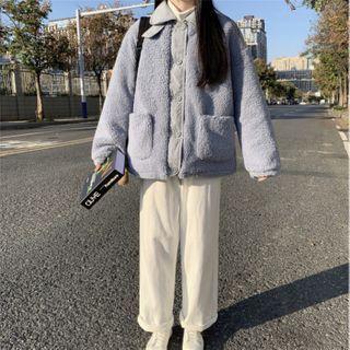 Padded Fleece Shirt Jacket
