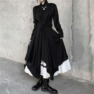 Asymmetrical Midi A-line Shirtdress / Midi A-line Skirt