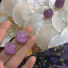 Retro Gemstone Square Earring