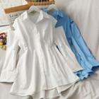 Cutout-shoulder Long Shirt