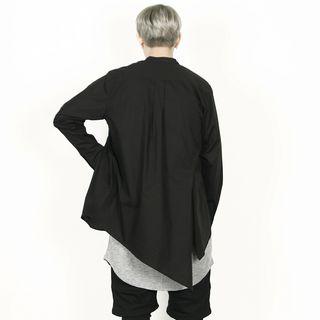 Asymmetric-hem Long-sleeve Shirt