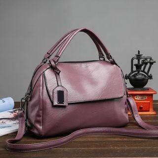 Faux Leather Two-way Hand Bag