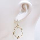 Flower Hoop Drop Earring