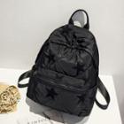 Nylon Quilted Zip Backpack