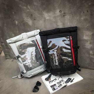 Lettering Pvc Panel Lightweight Backpack