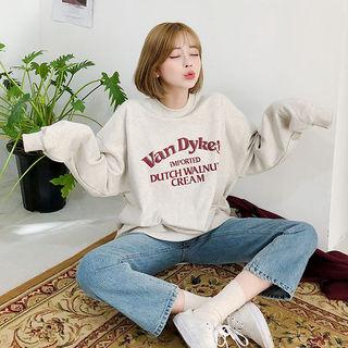 Text Print Loose-fit Sweatshirt