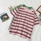 Striped Short-sleeved Top