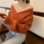 V-neck Crisscross Sweater