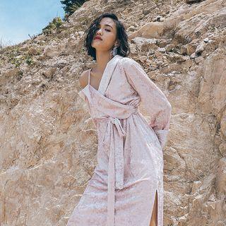 Cutout Tie-waist Maxi Dress