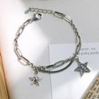 Star Chain Bracelet 1 Piece - Pentagram - One Size