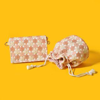 Lace Crossbody Bag / Lace Bucket Bag