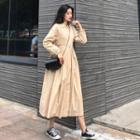 Plain Buttoned Long Trench Coat / Trench Coat