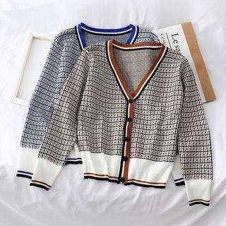 Patchwork Knit Cardigan