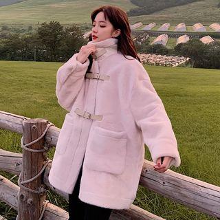 Strapped Fleece Coat