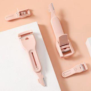 2 In 1 Eyelash Curler With Razor 2in1 - Pink - One Size