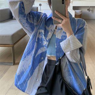 Print Shirt Stripes - Blue - One Size