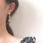 Moon Rhinestone Drop Earrings