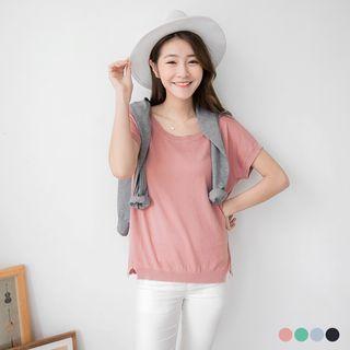Short-sleeve Round Neck Top