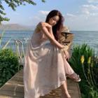 Spaghetti-strap Floral Chiffon A-line Dress (various Designs)