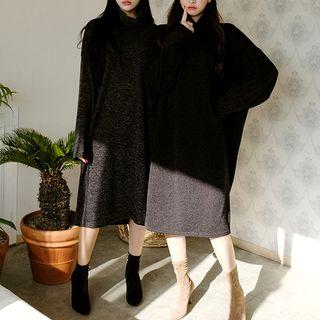 Turtleneck Boxy-fit Pullover Dress
