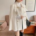 Double-breasted Woolen Cape Jacket