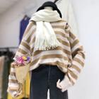 Striped Sweater / Washed Jeans / Set