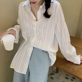 White Long-sleeve Shirt White - One Size