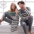 Couple Matching Loungewear Set: Camisole + Jacket + Pants / Set: Long-sleeve T-shirt + Pants