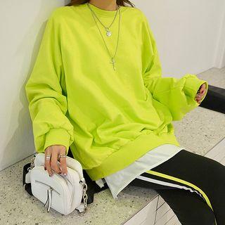 Kangaroo-pocket Oversized Pullover
