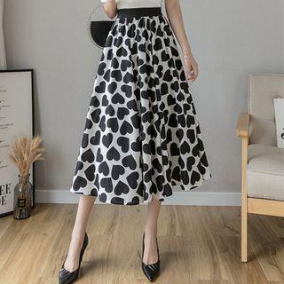 All Over Heart A-line Skirt