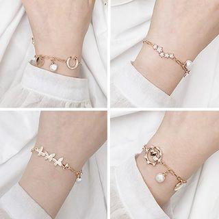Faux Pearl Rhinestone Bracelet (various Designs)