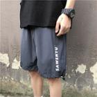 Letter Adjustable Cuff Shorts