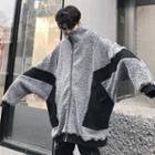 Fleece Panel Loose-fit Jacket