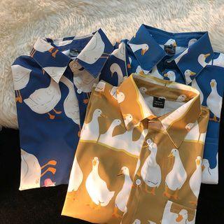 Short Sleeve Duck Print Shirt